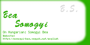 bea somogyi business card